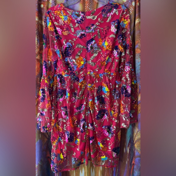 Southern Fried Chics All Gussied Up Pink Sequin Mini Party Dress NWT✨ - Picture 8 of 10